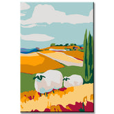 Paint by Numbers Landscape Sheep
